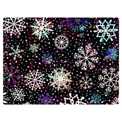 Shiny Winter Snowflake Abstract Christmas Cold Crystal December Premium Plush Fleece Blanket (Extra Small)