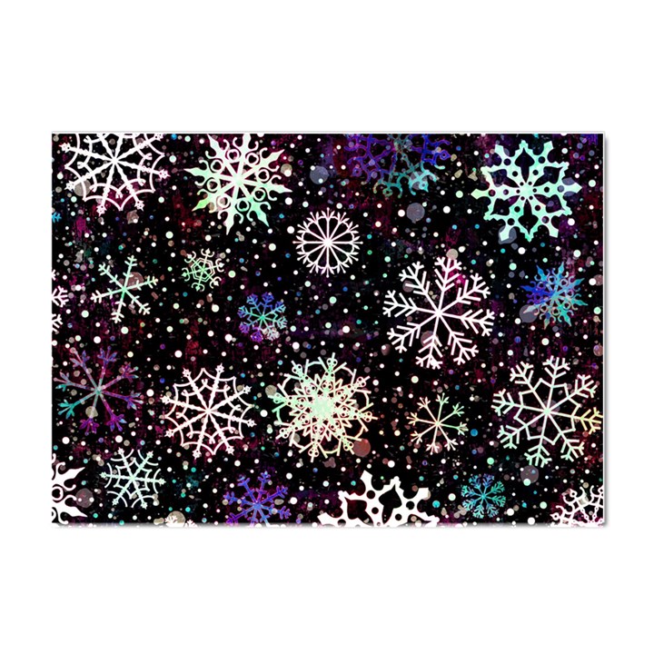 Shiny Winter Snowflake Abstract Christmas Cold Crystal December Crystal Sticker (A4)