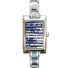 Metallic Rhythm Print Rectangle Italian Charm Watch by dflcprintsclothing