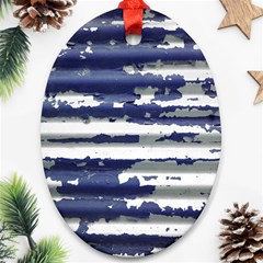 Metallic Rhythm Print Ornament (oval)