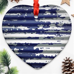 Metallic Rhythm Print Ornament (heart)