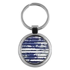 Metallic Rhythm Print Key Chain (round) by dflcprintsclothing