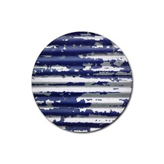 Metallic Rhythm Print Rubber Coaster (round) by dflcprintsclothing