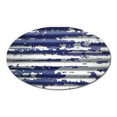 Metallic Rhythm Print Oval Magnet by dflcprintsclothing