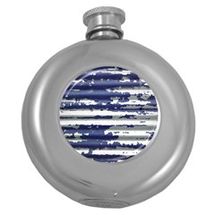 Metallic Rhythm Print Round Hip Flask (5 Oz) by dflcprintsclothing