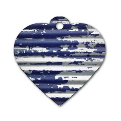 Metallic Rhythm Print Dog Tag Heart (one Side) by dflcprintsclothing