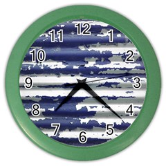 Metallic Rhythm Print Color Wall Clock by dflcprintsclothing