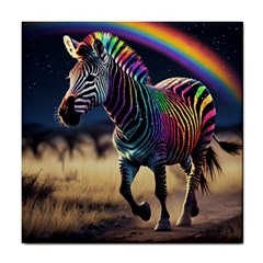 Rainbow Zebra Ceramic Tile