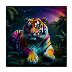 Rainbow Tiger Ceramic Tile by Bhartitaylordesigns