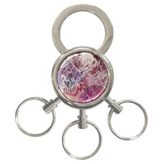 Hidden Heart 3-ring Key Chain by kaleidomarblingart