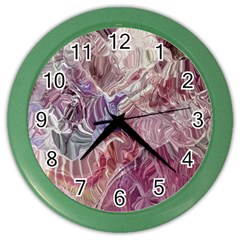 Hidden Heart Color Wall Clock by kaleidomarblingart