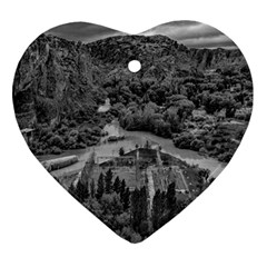 Florentino Ameghino Dam, Chubut, Argentina Ornament (heart) by dflcprintsclothing