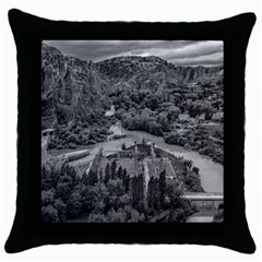 Florentino Ameghino Dam, Chubut, Argentina Throw Pillow Case (black) by dflcprintsclothing