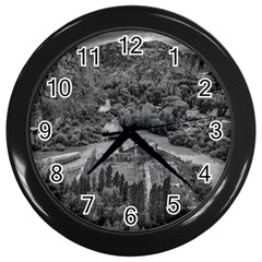 Florentino Ameghino Dam, Chubut, Argentina Wall Clock (black) by dflcprintsclothing