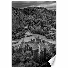 Florentino Ameghino Dam, Chubut, Argentina Canvas 12  X 18  by dflcprintsclothing