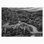 Florentino ameghino dam, chubut, argentina Large Glasses Cloth Front