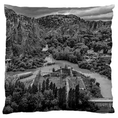 Florentino Ameghino Dam, Chubut, Argentina Standard Premium Plush Fleece Cushion Case (one Side) by dflcprintsclothing