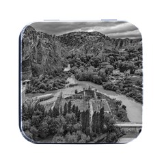 Florentino Ameghino Dam, Chubut, Argentina Square Metal Box (black) by dflcprintsclothing