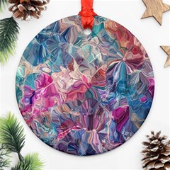 Blue Blend Round Ornament (two Sides)