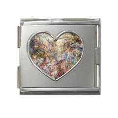 Mono Pour Blend  Mega Link Heart Italian Charm (18mm)