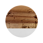 Mono Pour Blend  Marble Wood Coaster (Round) Front