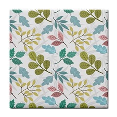 Leaf Pattern  Tile Coaster