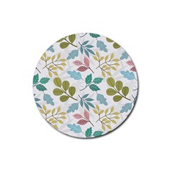 Leaf Pattern  Rubber Round Coaster (4 Pack) by Safari