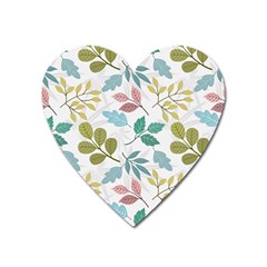 Leaf Pattern  Heart Magnet