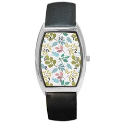 Leaf Pattern  Barrel Style Metal Watch by Safari