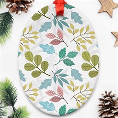 Leaf Pattern  Oval Ornament (two Sides)