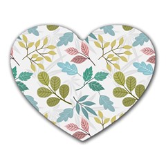 Leaf Pattern  Heart Mousepad