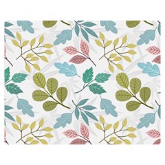 Leaf Pattern  Premium Plush Fleece Blanket (medium) by Safari