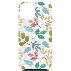 Leaf Pattern  Iphone 14 Black Uv Print Case by Safari