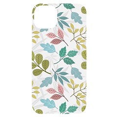 Leaf Pattern  Iphone 14 Plus Black Uv Print Case