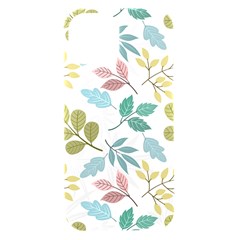 Leaf Pattern  Iphone 15 Black Uv Print Pc Hardshell Case