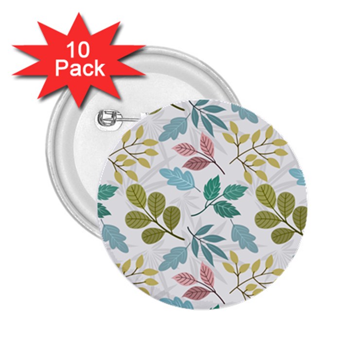 Leaf seamless pattern  2.25  Buttons (10 pack) 