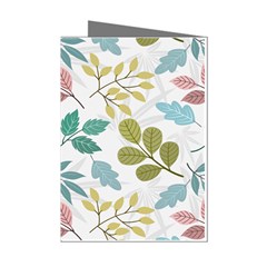 Leaf Seamless Pattern  Mini Greeting Cards (pkg Of 8)