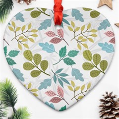 Leaf Seamless Pattern  Ornament (heart)