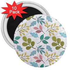 Leaf Seamless Pattern  3  Magnets (10 Pack) 