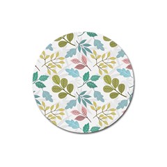 Leaf Seamless Pattern  Magnet 3  (round)