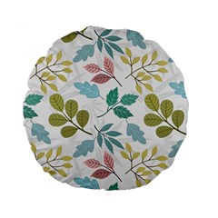 Leaf Seamless Pattern  Standard 15  Premium Round Cushions