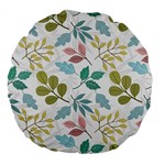 Leaf seamless pattern  Large 18  Premium Flano Round Cushions Back