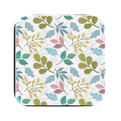 Leaf Seamless Pattern  Square Metal Box (black) by Safari