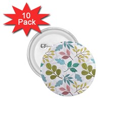 Leaf Seamless Pattern  1 75  Buttons (10 Pack) by Safari