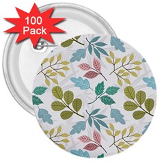 Leaf Seamless Pattern  3  Buttons (100 Pack)  by Safari