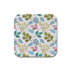 Leaf Seamless Pattern  Rubber Square Coaster (4 Pack)