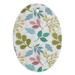 Leaf Seamless Pattern  Oval Ornament (two Sides)