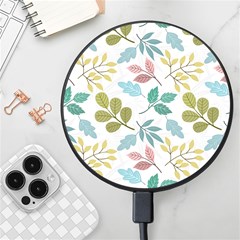 Leaf Seamless Pattern  Wireless Fast Charger(black) by Safari