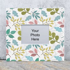 Leaf Seamless Pattern  White Wall Photo Frame 5  X 7 