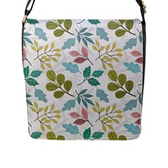 Leaf Seamless Pattern  Flap Closure Messenger Bag (l) by Safari